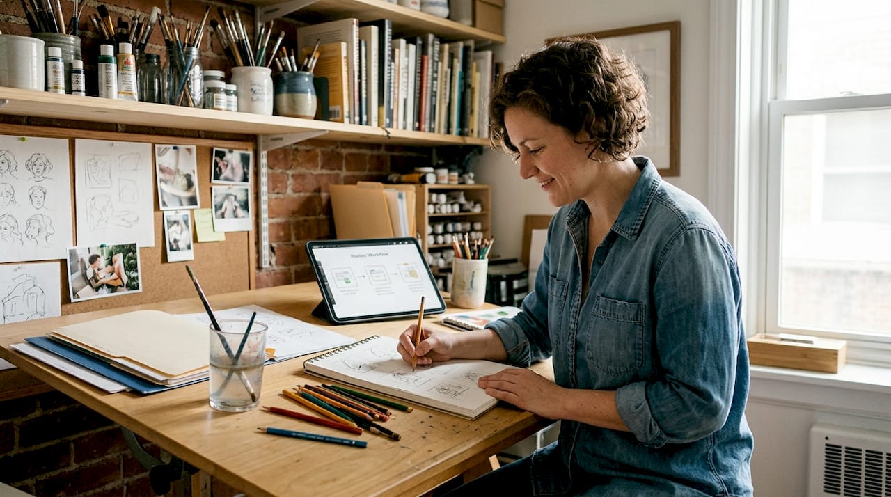 Streamline creative projects: structured workflow for artists