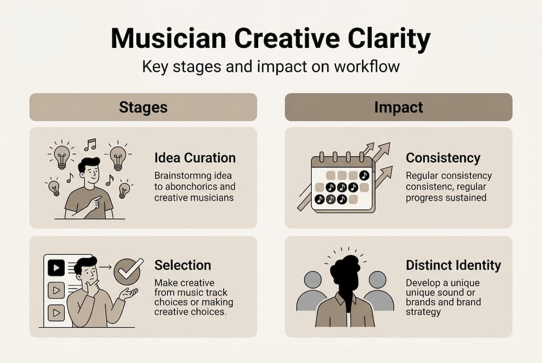 Infographic showing musician creative clarity process