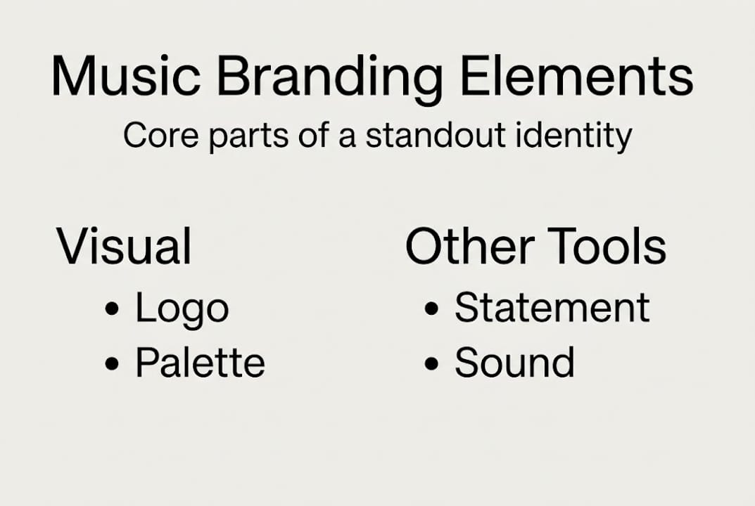 Infographic summarizing music branding elements