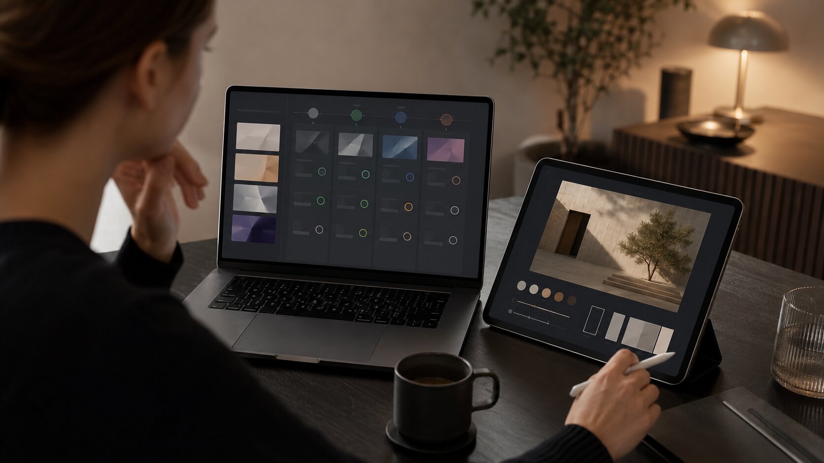 Creator auditing old creative assets before deciding what to refresh with AI