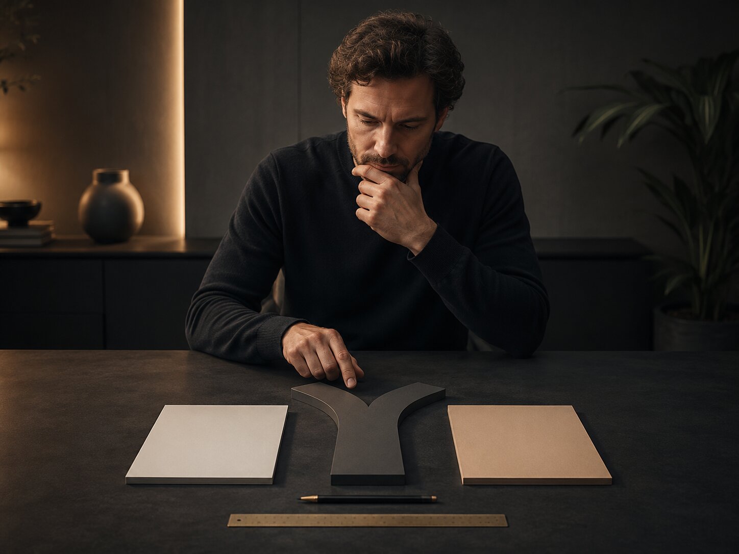 Creator defining one focused creative question before testing AI-assisted campaign assets