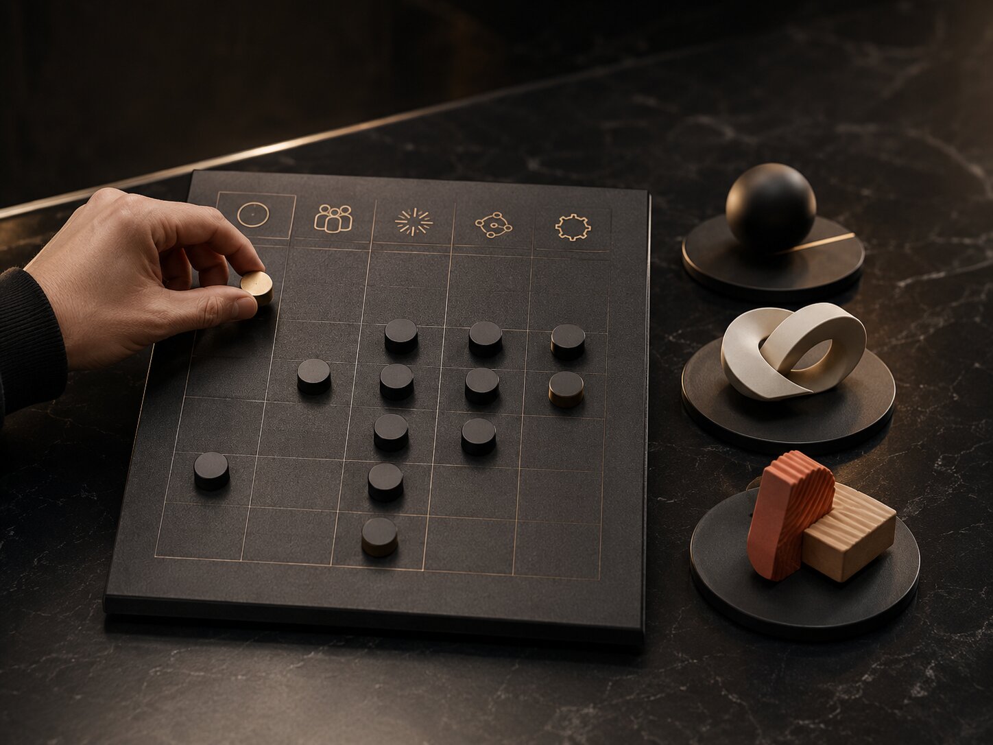 Creator using a structured scoring matrix to evaluate AI-assisted content ideas before production