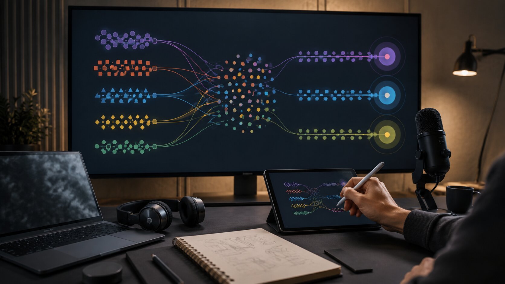Creator reviewing community signals and AI-assisted content strategy