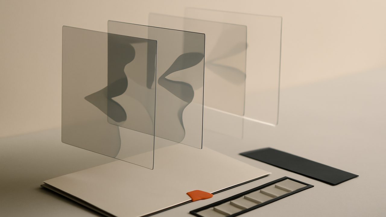 Layered glass reveal for a multilingual lip-sync ad launch