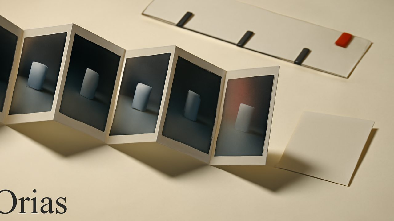 Accordion campaign proof strip with matched storyboard frames
