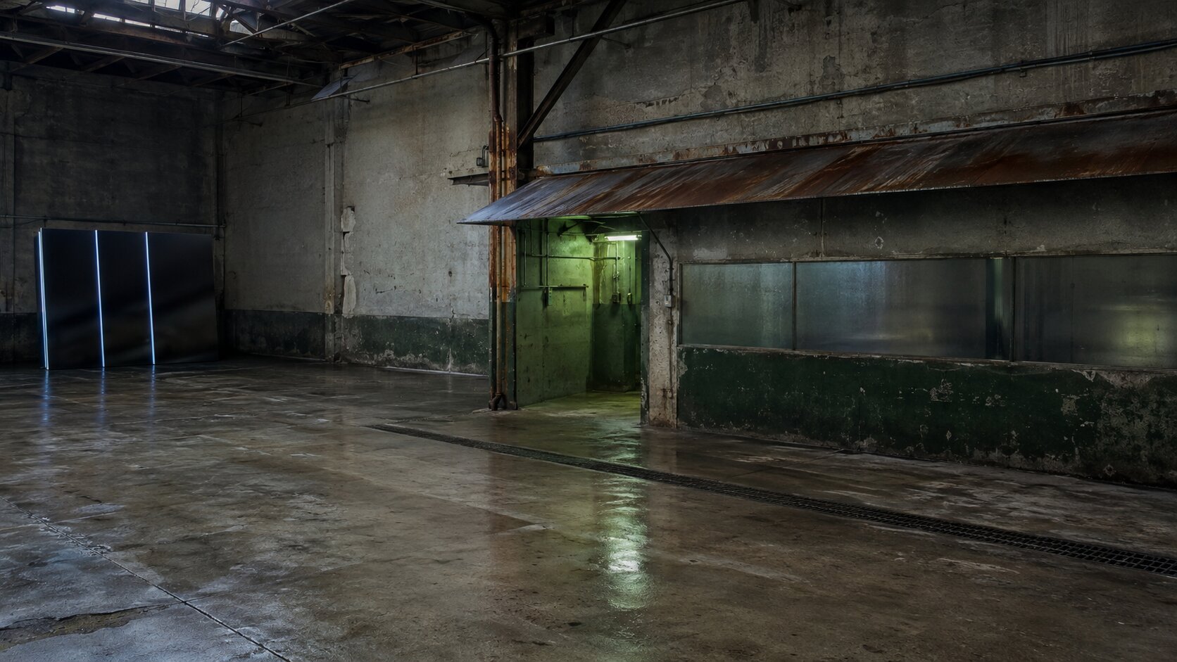 A working campaign fabrication bay replaces a generic glossy set with a specific weathered transit environment, representing creative direction grounded in real details instead of category defaults.