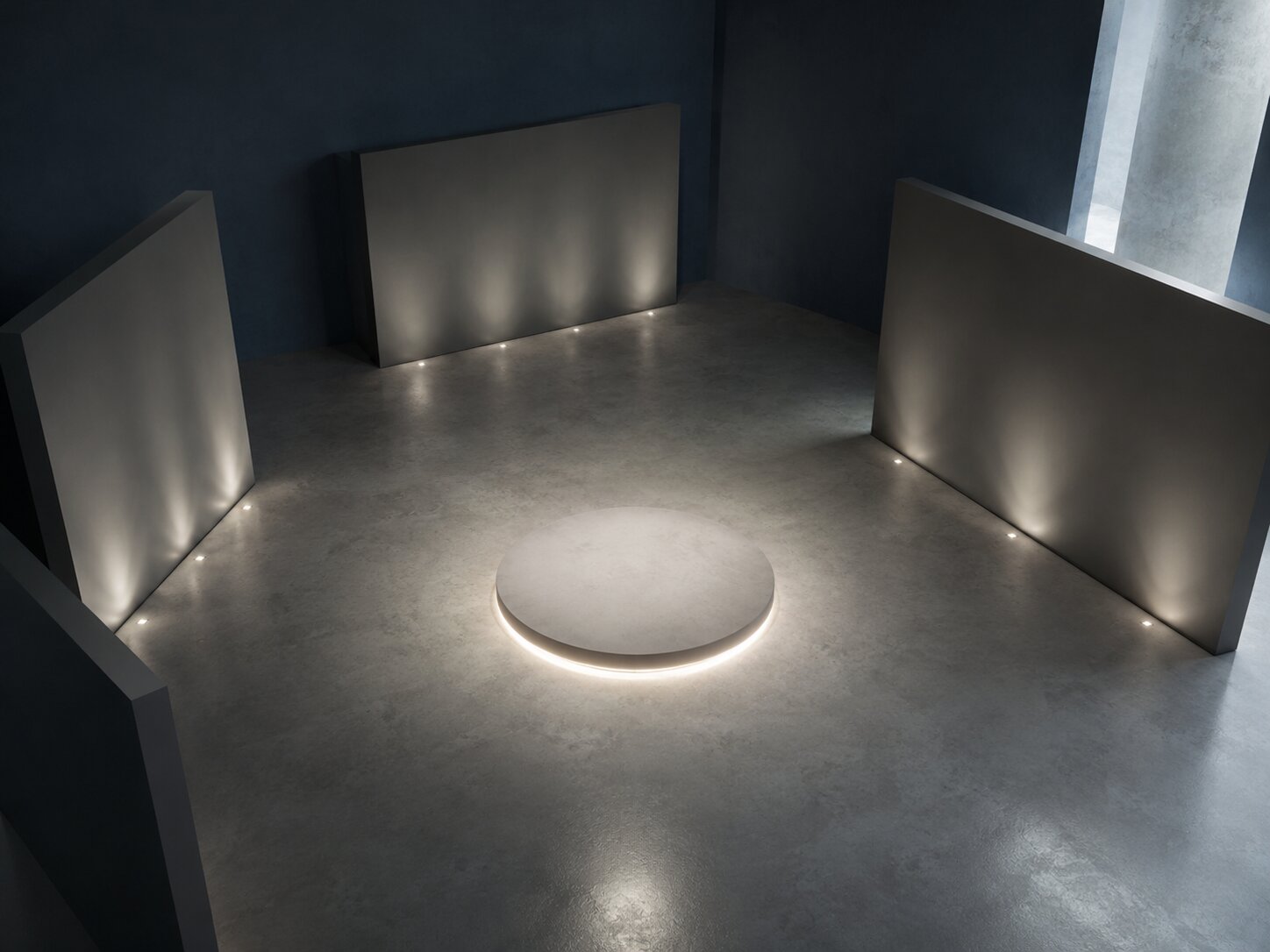 A physical studio space arranged around one central promise before visual assets are made