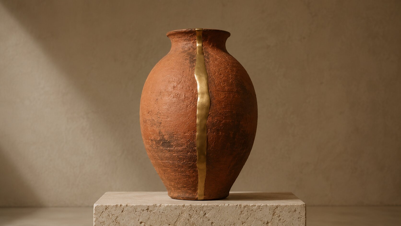 A single recast ceramic vessel with one polished seam representing creative lessons carried into the next campaign