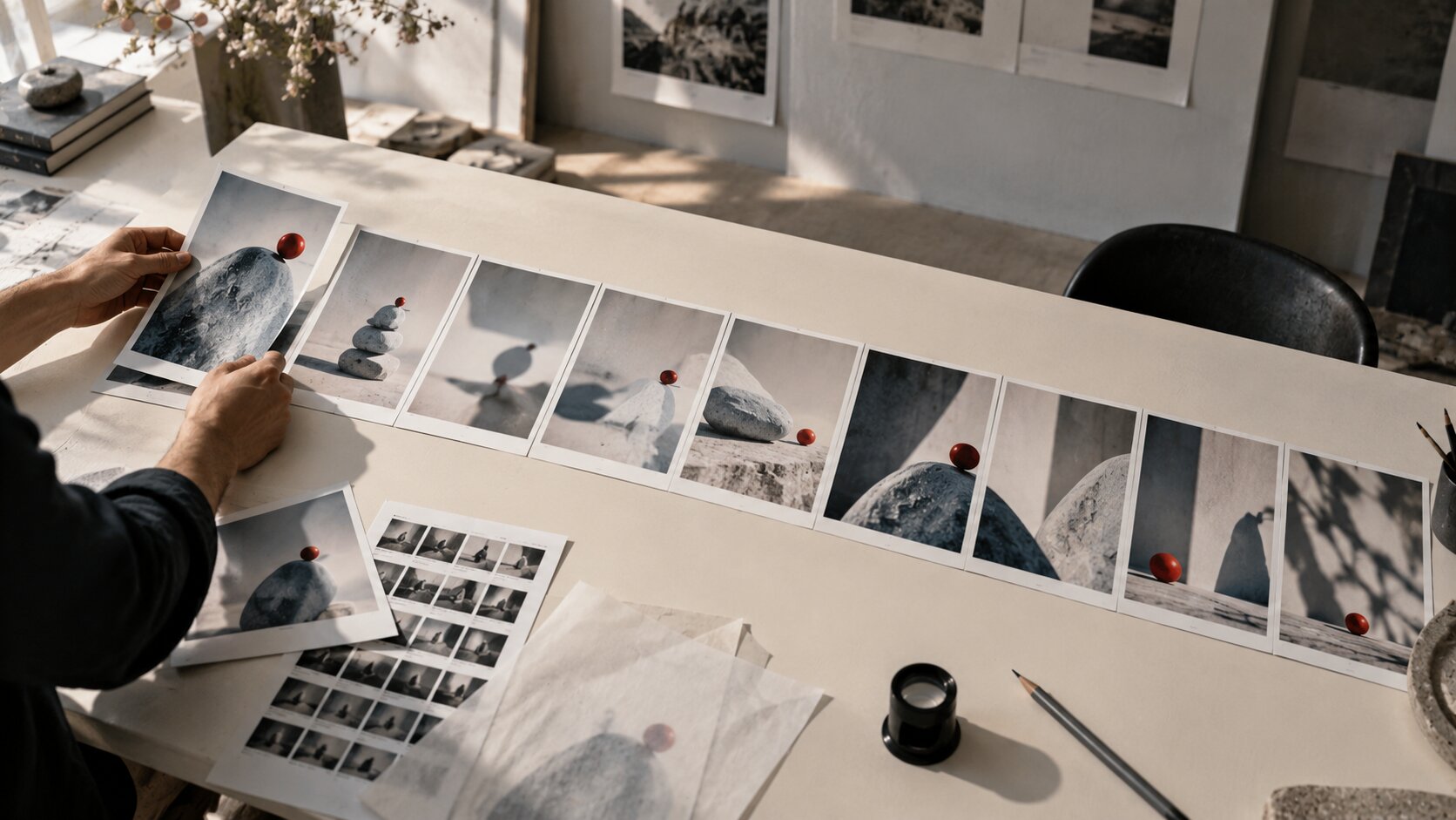 A creator replaces only the opening image in a campaign storyboard while the rest of the successful visual sequence stays unchanged.