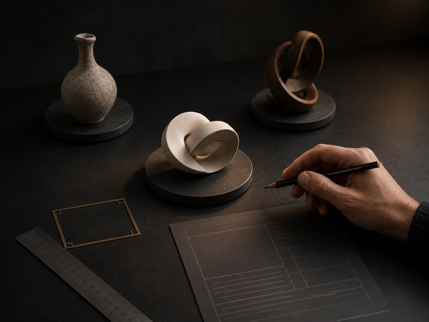 Selected AI-assisted content idea being turned into a focused production brief and asset direction