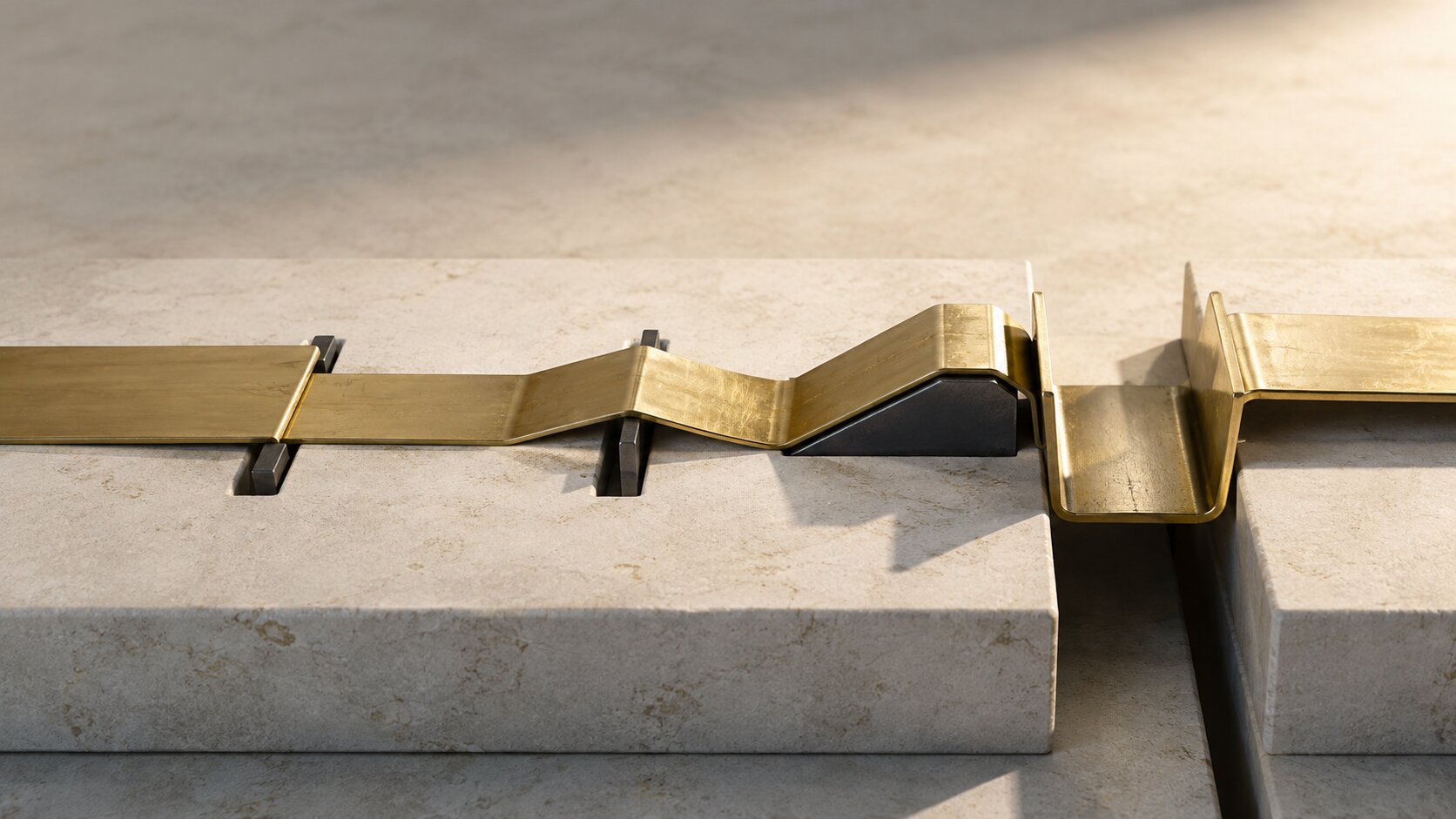 A brass strip progresses from first contact to a fully formed load-bearing channel, representing the difference between merely noticing a feature and completing the action that delivers real value.
