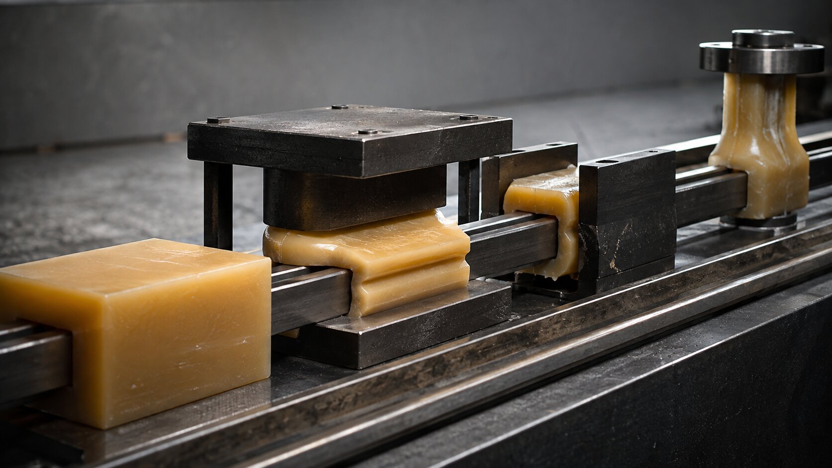 A rigid steel core remains unchanged while surrounding wax is repeatedly reshaped, representing verified release facts staying fixed as creative campaign treatments change around them.